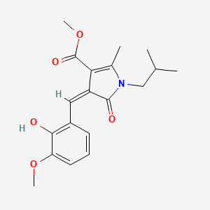 molecular formula C19H23NO5 B5078727 methyl 4-(2-hydroxy-3-methoxybenzylidene)-1-isobutyl-2-methyl-5-oxo-4,5-dihydro-1H-pyrrole-3-carboxylate 