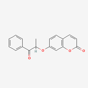 molecular formula C18H14O4 B5078757 7-(1-methyl-2-oxo-2-phenylethoxy)-2H-chromen-2-one 