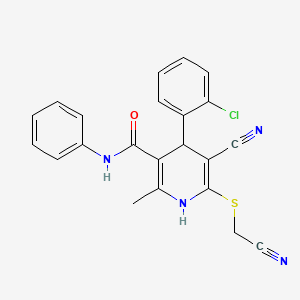 4-(2-chlorophenyl)-5-cyano-6-[(cyanomethyl)thio]-2-methyl-N-phenyl-1,4-dihydro-3-pyridinecarboxamide