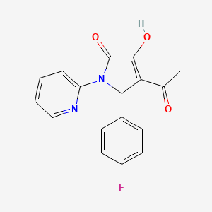 molecular formula C17H13FN2O3 B5078813 4-acetyl-5-(4-fluorophenyl)-3-hydroxy-1-(2-pyridinyl)-1,5-dihydro-2H-pyrrol-2-one 