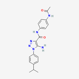 N-[4-(acetylamino)phenyl]-5-amino-1-(4-isopropylphenyl)-1H-1,2,3-triazole-4-carboxamide