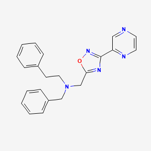 N-benzyl-2-phenyl-N-{[3-(2-pyrazinyl)-1,2,4-oxadiazol-5-yl]methyl}ethanamine