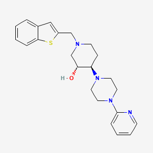 (3R*,4R*)-1-(1-benzothien-2-ylmethyl)-4-[4-(2-pyridinyl)-1-piperazinyl]-3-piperidinol