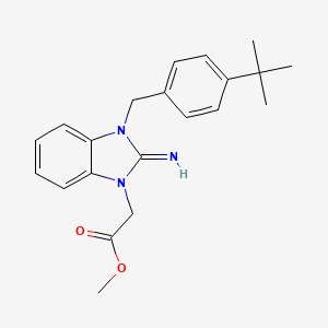 methyl [3-(4-tert-butylbenzyl)-2-imino-2,3-dihydro-1H-benzimidazol-1-yl]acetate