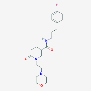 N-[3-(4-fluorophenyl)propyl]-1-[2-(4-morpholinyl)ethyl]-6-oxo-3-piperidinecarboxamide