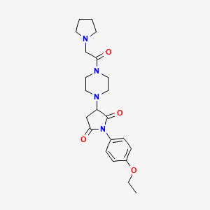 1-(4-ethoxyphenyl)-3-[4-(1-pyrrolidinylacetyl)-1-piperazinyl]-2,5-pyrrolidinedione