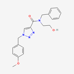 molecular formula C20H22N4O3 B5078923 N-benzyl-N-(2-hydroxyethyl)-1-(4-methoxybenzyl)-1H-1,2,3-triazole-4-carboxamide 