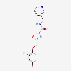 2-[(2-chloro-4-fluorophenoxy)methyl]-N-(3-pyridinylmethyl)-1,3-oxazole-4-carboxamide