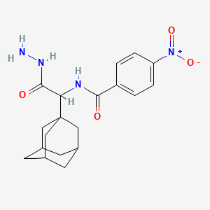 molecular formula C19H24N4O4 B5078935 N-[1-(1-adamantyl)-2-hydrazino-2-oxoethyl]-4-nitrobenzamide 