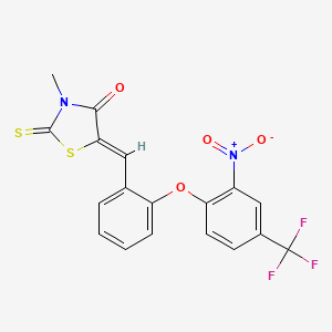 3-methyl-5-{2-[2-nitro-4-(trifluoromethyl)phenoxy]benzylidene}-2-thioxo-1,3-thiazolidin-4-one