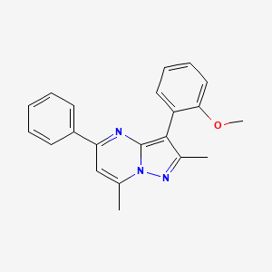 molecular formula C21H19N3O B5078969 3-(2-methoxyphenyl)-2,7-dimethyl-5-phenylpyrazolo[1,5-a]pyrimidine 