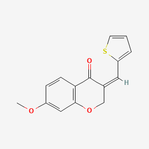 molecular formula C15H12O3S B5078981 7-methoxy-3-(2-thienylmethylene)-2,3-dihydro-4H-chromen-4-one 