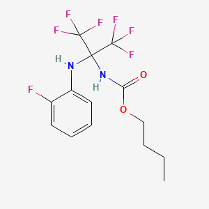 butyl [2,2,2-trifluoro-1-[(2-fluorophenyl)amino]-1-(trifluoromethyl)ethyl]carbamate