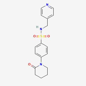 4-(2-oxo-1-piperidinyl)-N-(4-pyridinylmethyl)benzenesulfonamide