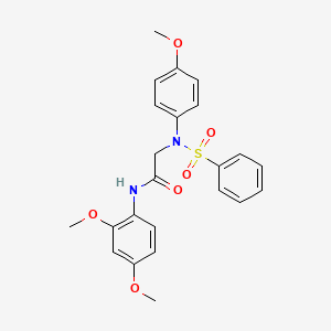 N~1~-(2,4-dimethoxyphenyl)-N~2~-(4-methoxyphenyl)-N~2~-(phenylsulfonyl)glycinamide