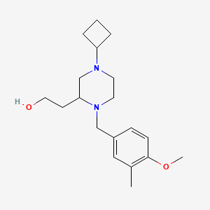 molecular formula C19H30N2O2 B5079036 2-[4-cyclobutyl-1-(4-methoxy-3-methylbenzyl)-2-piperazinyl]ethanol 