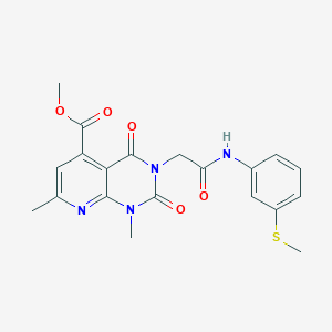 METHYL 1,7-DIMETHYL-3-({[3-(METHYLSULFANYL)PHENYL]CARBAMOYL}METHYL)-2,4-DIOXO-1H,2H,3H,4H-PYRIDO[2,3-D]PYRIMIDINE-5-CARBOXYLATE