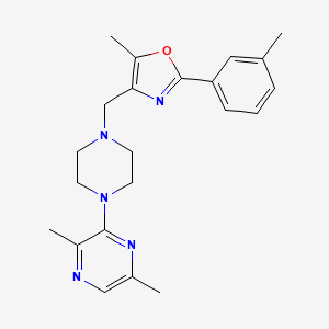 2,5-dimethyl-3-(4-{[5-methyl-2-(3-methylphenyl)-1,3-oxazol-4-yl]methyl}-1-piperazinyl)pyrazine