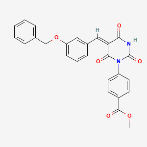 methyl 4-[5-[3-(benzyloxy)benzylidene]-2,4,6-trioxotetrahydro-1(2H)-pyrimidinyl]benzoate