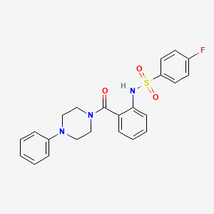 4-FLUORO-N-[2-(4-PHENYLPIPERAZINE-1-CARBONYL)PHENYL]BENZENE-1-SULFONAMIDE