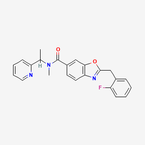 2-(2-fluorobenzyl)-N-methyl-N-[1-(2-pyridinyl)ethyl]-1,3-benzoxazole-6-carboxamide