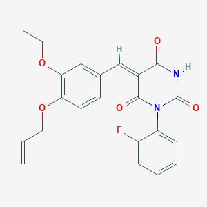 5-[4-(allyloxy)-3-ethoxybenzylidene]-1-(2-fluorophenyl)-2,4,6(1H,3H,5H)-pyrimidinetrione