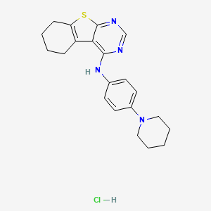 N-[4-(1-piperidinyl)phenyl]-5,6,7,8-tetrahydro[1]benzothieno[2,3-d]pyrimidin-4-amine hydrochloride