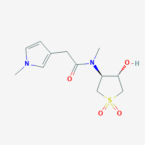 N-[(3S*,4S*)-4-hydroxy-1,1-dioxidotetrahydro-3-thienyl]-N-methyl-2-(1-methyl-1H-pyrrol-3-yl)acetamide