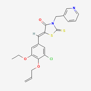 5-[4-(allyloxy)-3-chloro-5-ethoxybenzylidene]-3-(3-pyridinylmethyl)-2-thioxo-1,3-thiazolidin-4-one