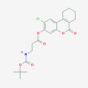 molecular formula C21H24ClNO6 B5079147 2-chloro-6-oxo-7,8,9,10-tetrahydro-6H-benzo[c]chromen-3-yl N-(tert-butoxycarbonyl)-beta-alaninate 