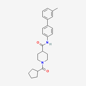 molecular formula C25H30N2O2 B5079157 1-(cyclopentylcarbonyl)-N-(3'-methyl-4-biphenylyl)-4-piperidinecarboxamide 