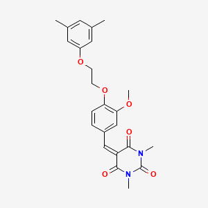 5-{4-[2-(3,5-dimethylphenoxy)ethoxy]-3-methoxybenzylidene}-1,3-dimethyl-2,4,6(1H,3H,5H)-pyrimidinetrione