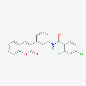 2,4-dichloro-N-[3-(2-oxo-2H-chromen-3-yl)phenyl]benzamide