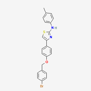 molecular formula C23H19BrN2OS B5079180 4-{4-[(4-bromobenzyl)oxy]phenyl}-N-(4-methylphenyl)-1,3-thiazol-2-amine 