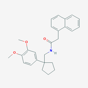 molecular formula C26H29NO3 B5079190 N-{[1-(3,4-dimethoxyphenyl)cyclopentyl]methyl}-2-(1-naphthyl)acetamide 