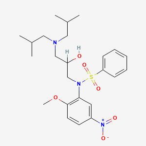 N-[3-(diisobutylamino)-2-hydroxypropyl]-N-(2-methoxy-5-nitrophenyl)benzenesulfonamide