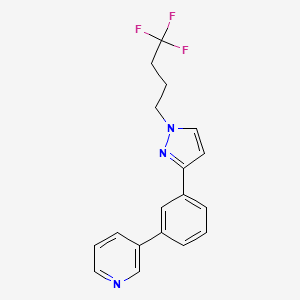 3-{3-[1-(4,4,4-trifluorobutyl)-1H-pyrazol-3-yl]phenyl}pyridine