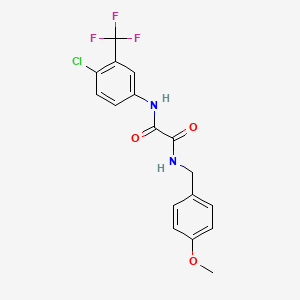 molecular formula C17H14ClF3N2O3 B5079207 N-[4-chloro-3-(trifluoromethyl)phenyl]-N'-(4-methoxybenzyl)ethanediamide 