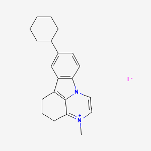 molecular formula C21H25IN2 B5079211 8-cyclohexyl-3-methyl-5,6-dihydro-4H-pyrazino[3,2,1-jk]carbazol-3-ium iodide CAS No. 467236-73-3