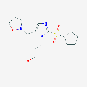 2-{[2-(cyclopentylsulfonyl)-1-(3-methoxypropyl)-1H-imidazol-5-yl]methyl}isoxazolidine