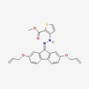 molecular formula C25H22N2O4S B5079243 methyl 3-{2-[2,7-bis(allyloxy)-9H-fluoren-9-ylidene]hydrazino}-2-thiophenecarboxylate 