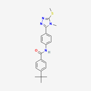 4-tert-butyl-N-{4-[4-methyl-5-(methylthio)-4H-1,2,4-triazol-3-yl]phenyl}benzamide