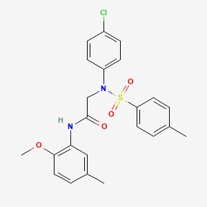 N~2~-(4-chlorophenyl)-N~1~-(2-methoxy-5-methylphenyl)-N~2~-[(4-methylphenyl)sulfonyl]glycinamide