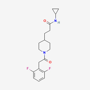 N-cyclopropyl-3-{1-[(2,6-difluorophenyl)acetyl]-4-piperidinyl}propanamide