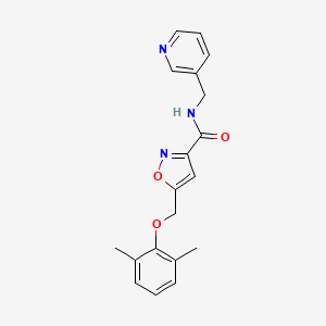 5-[(2,6-dimethylphenoxy)methyl]-N-(3-pyridinylmethyl)-3-isoxazolecarboxamide