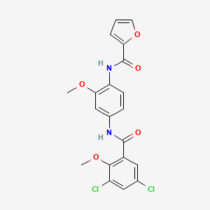 N-{4-[(3,5-dichloro-2-methoxybenzoyl)amino]-2-methoxyphenyl}-2-furamide