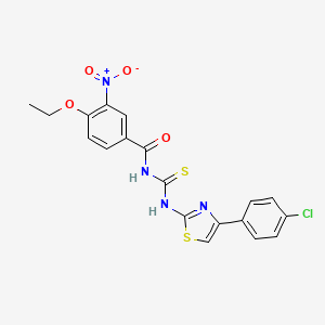 N-({[4-(4-chlorophenyl)-1,3-thiazol-2-yl]amino}carbonothioyl)-4-ethoxy-3-nitrobenzamide