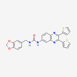 N-(1,3-benzodioxol-5-ylmethyl)-N'-(2,3-di-2-thienyl-6-quinoxalinyl)urea