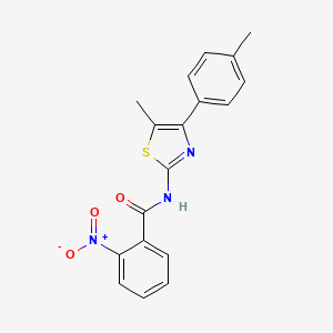 N-[5-methyl-4-(4-methylphenyl)-1,3-thiazol-2-yl]-2-nitrobenzamide