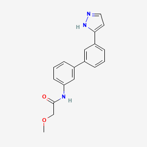 molecular formula C18H17N3O2 B5079400 2-methoxy-N-[3'-(1H-pyrazol-3-yl)-3-biphenylyl]acetamide 